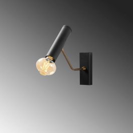 Lianyuan OPV-584TTM1907 Aplique de Pared Dolma 3061, Metal Negro E27, Sin Bombilla