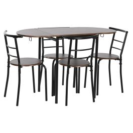 Mesa Basicos DKD Home Decor Negro Marron 55 x 78 x 121 cm Set de 5 Precio: 199.78999942. SKU: B1BXS6L5SZ