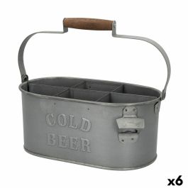 Cesta Decorativa Aktive Acero Galvanizado 35,5 x 16 x 19,5 cm Botellero (6 Unidades) Precio: 58.49999947. SKU: B12WY4REZK