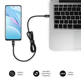 SUBBLIM CABLE OPTIMUS 60W C-C 1m BLACK SUBBLIM CABLE OPTIMUS 60W C-C 1m BLACK