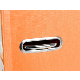 Liderpapel Archivador de Palanca Folio Documenta Forrado PVC Rado Lomo 75mm Naranja con Compresor