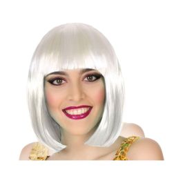 Peluca corta lisa blanca con flequillo estilo bob para disfraces de ángel, diosa del hielo o eventos de ciencia ficción, ideal para sesiones de fotos Precio: 4.58999948. SKU: B1DQ3D8DS6