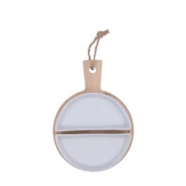Tabla Aperitivo Bambú Cerámica Tapas Quid 16,5x12x3,6 cm