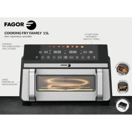 Fagor Modelo FG10AF Freidora sin aceite Airfryer 11L con doble depósito 5.5L y divisor extraíble, 2200W Fagor Modelo FG10AF Freidora sin aceite Airfryer 11L con doble depósito 5.5L y divisor extraíble, 2200W