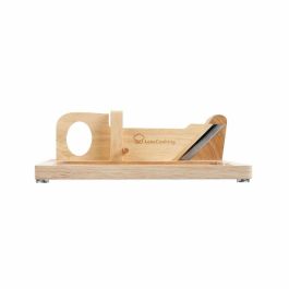 Livoo Guillotina para embutidos MEC127 - Tapa de madera de caucho y pizarra - Hoja de acero inoxidable - Seguridad