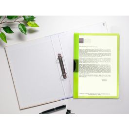 Carpeta Liderpapel Dossier Pinza Lateral 45303 Polipropileno Din A4 Verde Cla30 Hojas Pinza Deslizante