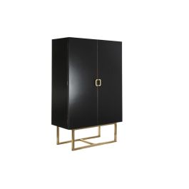 DKD Home Decor Armario Oriental Negro de Álamo y Metal Desmontable 110x50x180 cm DKD Home Decor Armario Oriental Negro de Álamo y Metal Desmontable 110x50x180 cm