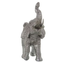 Figura Decorativa Alexandra House Living Plateado Plástico Elefante 18 x 40 x 36 cm