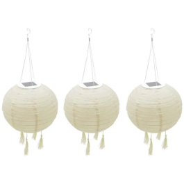 Lumisky LUM3760093541817 Juego de 3 Faroles Solares Ø30cm Beige, Crema y Boda Festiva LED Blanco Cálido Precio: 41.50000041. SKU: B1HCMZAW8N