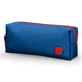 Estuche Portatodo Antartik Basic Pack 1 Compartimento Azul Marino Compañero Mochila 80x55x210 mm