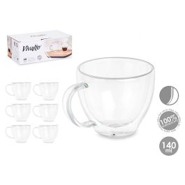 Taza de café y té Vivalto OCT-DG2397 Transparente Vidrio de Borosilicato 140 ml (6 Unidades)