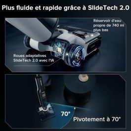 Roborock ROB6974653812478 Aspiradora Inalámbrica F25 ACE COMBO 5 en 1, 20 kPa, Lavado en Caliente 90°C, Autolimpieza Automática