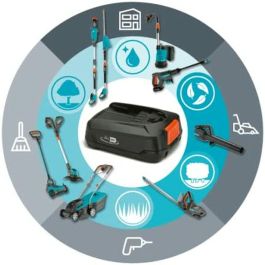 Gardena 2000/2 18V P4A Bomba para Colector de Agua de Lluvia con Batería 18V 2.5Ah y Cargador, 2000 l/h, 2.0 bar