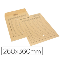 Sam Sobre Bolsa Kraft Natural 120 gr Cierre Multiadhesivo 260x360 mm Correo Interno 3 Taladros Impreso 2 Caras Caja