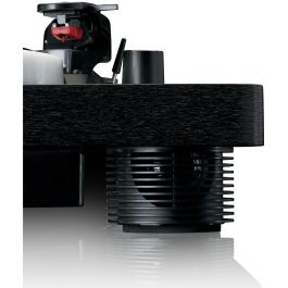 Lenco LS-50LED LS-50LEDBK Tocadiscos de Tracción por Correa Manual Negro con Altavoces y Preamplificador, 33/45/78 RPM
