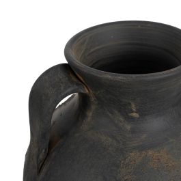 Vasija Gris Envejecido Barro Decoración 27 X 27 X 41 cm