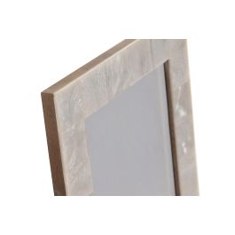 DKD Home Decor Marco de Fotos Glam 15x20 cm Blanco Resina 1.8 x 25.5 x 20 cm