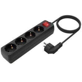Aisens Base Multiple 4 Tomas Con Interruptor Con Cable 3x1,5 mm2, Negro, 1,4M Aisens Base Multiple 4 Tomas Con Interruptor Con Cable 3x1,5 mm2, Negro, 1,4M
