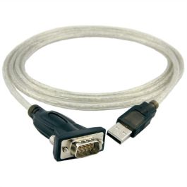 ROLINE 12.02.1163 Cable Adaptador USB a RS232 Macho a Macho, Gris, 1.8m