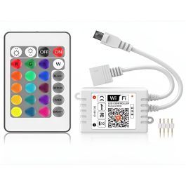 Tuya HLP-YS-TUYA-IR24 Controlador LED RGB WiFi 2.4G con Mando IR 24 Teclas, Control por Voz y App, para Tiras 5V-24V 3 Canales Precio: 6.9900006. SKU: B19BL3LL8L