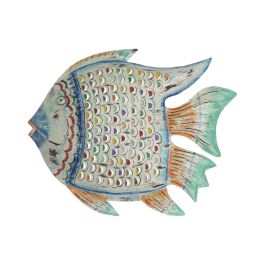 DKD Home Decor Decoración Pared Mediterráneo Azul Multicolor Pez Pintado 61 x 51 x 11 cm Precio: 36.58999949. SKU: B169BRSB54