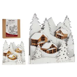 Pueblo Madera Blanca con Árbol y Purpurina Luz Krist+ 44x48x7.5 cm (4 Unidades) Precio: 120.50000017. SKU: B16QMBPGW9