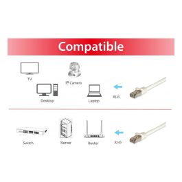 Equip - Cable de Red S/FTP Cat7, Latiguillo RJ45, 20 metros, S
