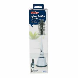 Nuby NUB0048526993925 Cepillo de limpieza 2 en 1 para biberón y tetina con soporte higiénico