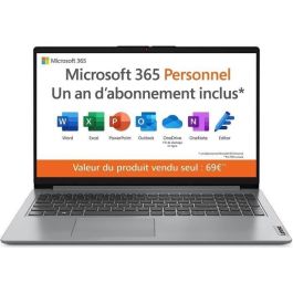 PC portátil LENOVO - IdeaPad 1 15IGL7 - 15.6 FHD - Celeron N4500 - RAM 4 GB - 128 GB - W11 + 1 año Office - AZERTY Precio: 314.59000056. SKU: B13EH22FDX