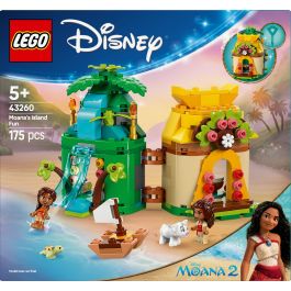 LEGO 43260 Set de Construcción Disney Vaiana: Diversión en la Isla con Vaiana y Simea Micromundo, Vaiana 2 (+5 años)
