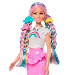 Barbie Muñeca Pelo Arcoíris Brillante JJP07 Mattel