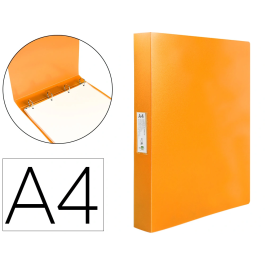Liderpapel Carpeta 4 Anillas 25 mm Mixtas Polipropileno DIN A4 Naranja Fluor Opaco con Tarjetero Precio: 3.58999982. SKU: B1H9GN4G7W