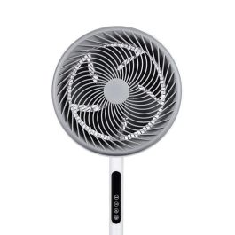 Daewoo Ventilador de Pie Alta Velocidad 90W, 30 cm (12"), Base Redonda con Mando a Distancia