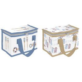 DKD Home Decor Bolsa Térmica Colección Salitre Azul Beige de PP y Nylon 14x13x21 cm (Pack de 6) Precio: 20.08116. SKU: B15V89AHCY