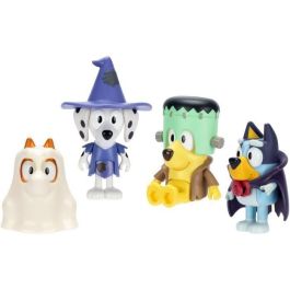 Bluey BLU0630996176559 - Caja de Figuras Articuladas Disfraces con 4 Figuras y Accesorios