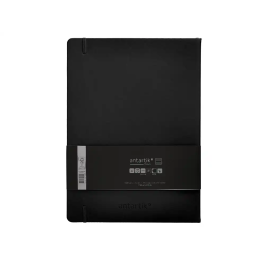 Antartik Cuaderno A4 con Gomilla Notas Rayadas Negro 100 Hojas 80 gr FSC Tapa Dura ANT-A4-100R-N