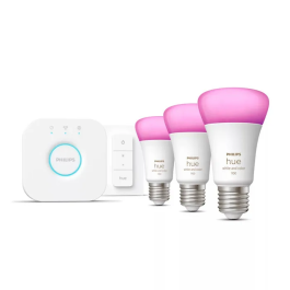 Philips Hue E27 x3 Kit básico y control remoto Hue White & Color Ambiance