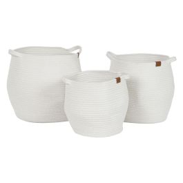 Cesta Moderno DKD Home Decor Blanco 34 x 34 x 34 cm Set de 3 Precio: 38.69000047. SKU: B1AMW93BWM