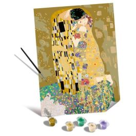 Ravensburger  CreArt Lienzos 30x40 cm  Klimt/El Beso  Pintura por números  Adulto  Actividad relajante y creativa  Edad 14  23916