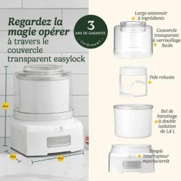 Cuisinart ICE21E Heladera, 1,4 L, Blanco
