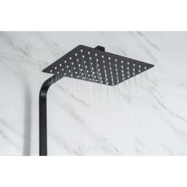 OCEANIC Columna de ducha - Mezclador termostático - Cabezal alto rectangular 30x20 cm - Negro mate OCEANIC Columna de ducha - Mezclador termostático - Cabezal alto rectangular 30x20 cm - Negro mate
