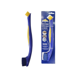 Kerkom Cepillo Doble Fibra Dura Suave para Limpieza Juntas y Rincones 27.5x4x2.8 cm