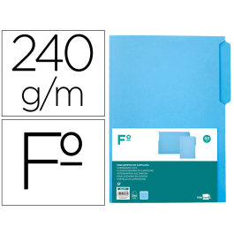 Liderpapel Subcarpeta Cartulina Folio Pestaña Izquierda 240g/m2 Azul Precio: 14.49999991. SKU: B15RH2XDB4