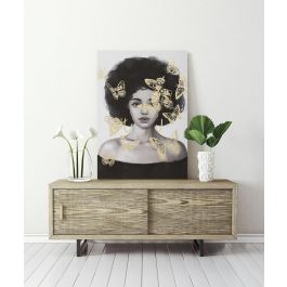 DKD Home Decor Cuadro Moderno Negro Blanco Lienzo Pino 3.7 x 100 x 70 cm (2 Unidades)