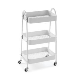 Carro Metalico Blanco De 3 Baldas Versa 30X77CM Precio: 30.79000001. SKU: B19GTRG79A
