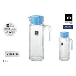 Inde Jarra de Vidrio Transparente con Tapa 1 Litro - La Mediterrán (12 x 8.2 x 23.5 cm) (12 Unidades) Precio: 19.49999942. SKU: B1JY2SRQE4