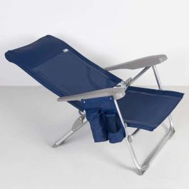 Silla playa aluminio plegable 6 posiciones madeira 46x58x87 cm Silla playa aluminio plegable 6 posiciones madeira 46x58x87 cm