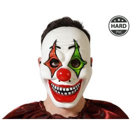 Máscara de Payaso Diabólico PVC Rígido con Detalles Verdes y Rojos para Halloween y Fiestas de Terror Precio: 1.49999949. SKU: B17RZE8AS2