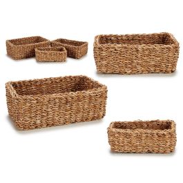 Set 3 Cestos Rectangulares Giftdecor - Alga de Mar, Marrón - 33.5x21x14 cm, 29x17x10 cm, 24x14x9 cm (6 Unidades) Precio: 78.95000014. SKU: S3605515