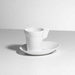 Taza Café Con Plato 90 Ml Blanca RB Drinks (6 Unidades)